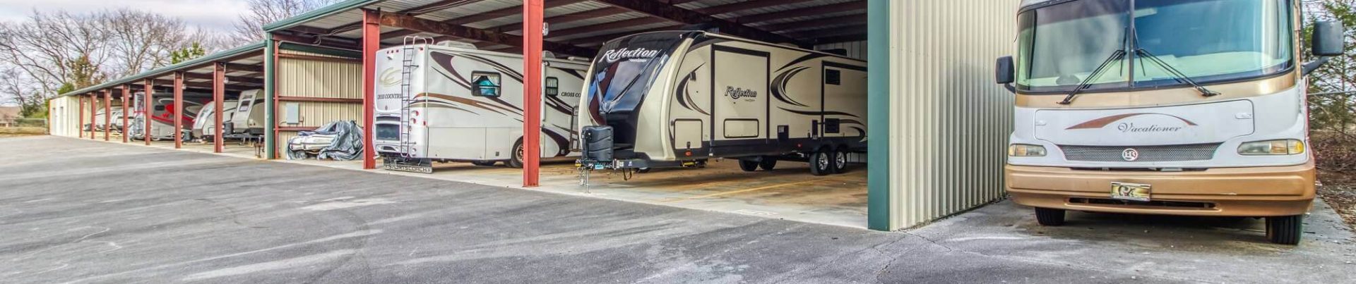 Covered RV Storage in Huntsville AL on Homer Nance Road