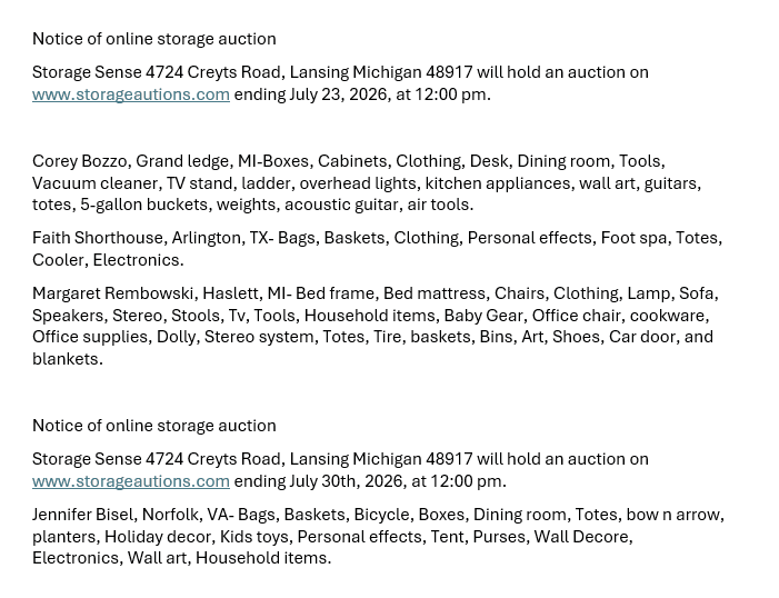 Auction ad