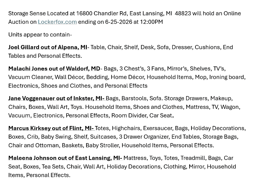 Auction ad