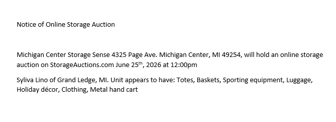 Auction ad