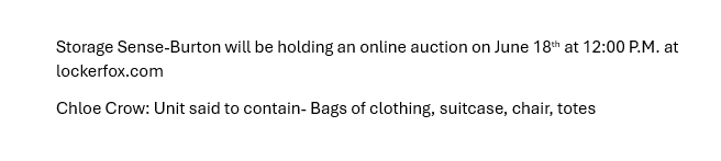 Auction ad
