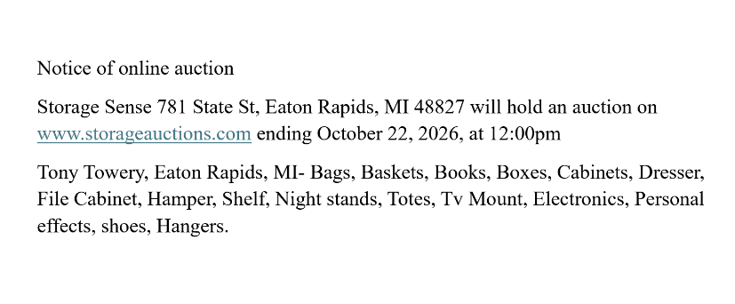 Auction ad
