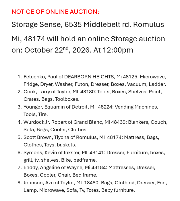 Auction ad