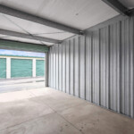 inside of a drive-up storage unit at Storage Sense in Noblesville IN