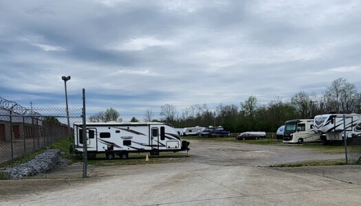 Fenced and secure outdoor RV, boat, and vehicle storage