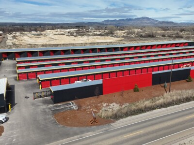 Aerial view of self storage facility