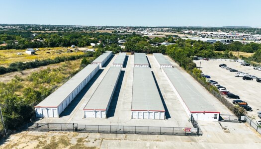 Aerial view of the storage facility