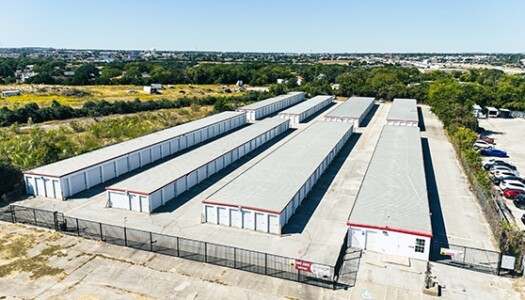 Aerial view of the storage facility