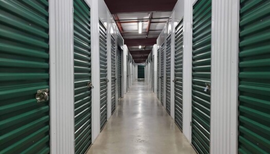 Indoor climate-controlled storage units