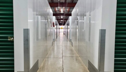Indoor climate-controlled storage units