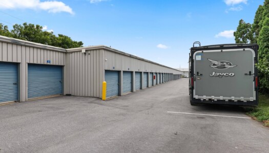 drive-up storage units and vehicle parking at Storage Sense in Bird-in-Hand, PA