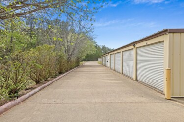 drive-up storage units at Storage Sense at 2000 Quality Blvd in Huntsville TX