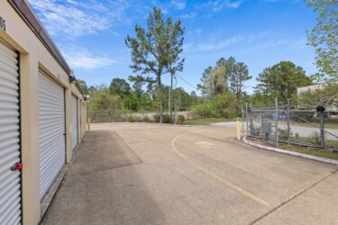 drive-up storage units at Storage Sense at 2000 Quality Blvd in Huntsville TX