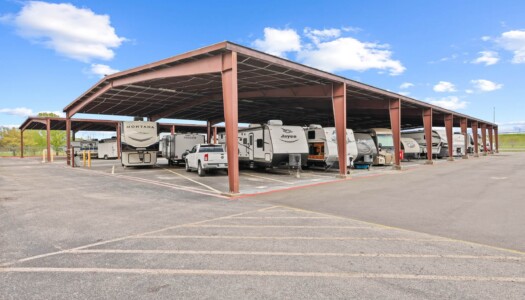 covered vehicle storage at Storage Sense in Groves TX