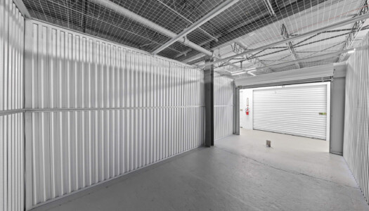 open storage unit at Storage Sense in Upland, PA