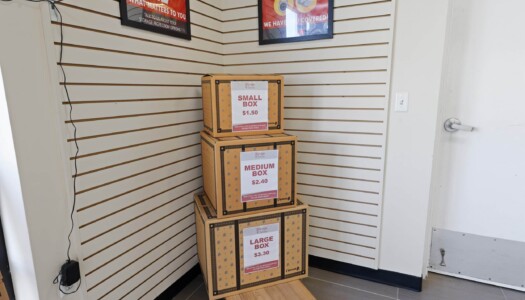 boxes sold in office at Storage Sense in Wayne, MI