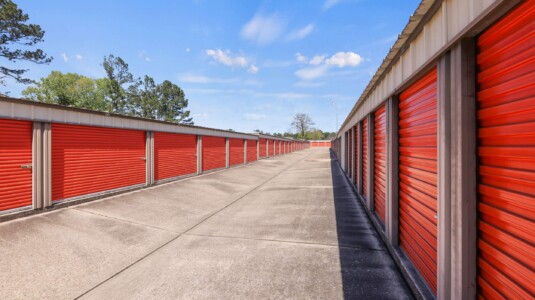 drive-up storage units at Storage Sense on Lake Charles Highway in Leesville LA