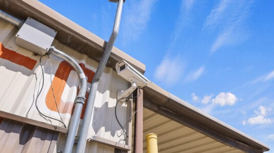 security camera at Storage Sense on Lake Charles Highway in Leesville LA