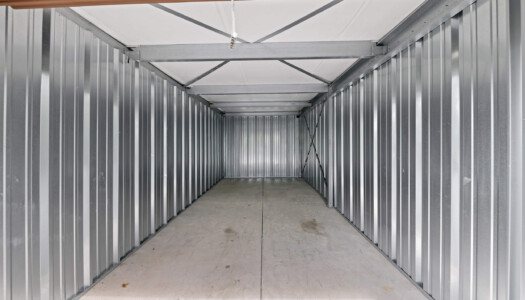 inside a drive-up storage unit at Storage Sense in Quakertown, PA