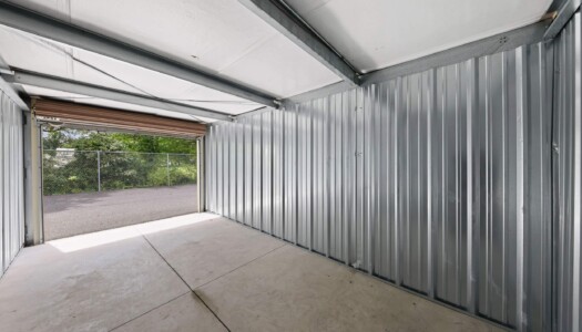 inside a drive-up storage unit at Storage Sense in Quakertown, PA