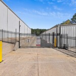 front gate at Storage Sense on Sartor Street in Leesville, LA