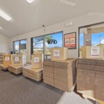 boxes and other storage supplies sold in storage office at Storage Sense in Chesterfield, MI
