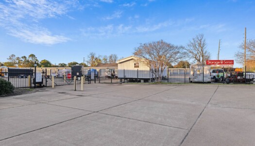 front gate at Storage Sense at 2282 East Bert Kouns Industrial Loop in Shreveport LA