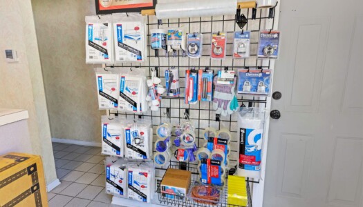 storage supplies sold in the office at Storage Sense in Monroeville, PA