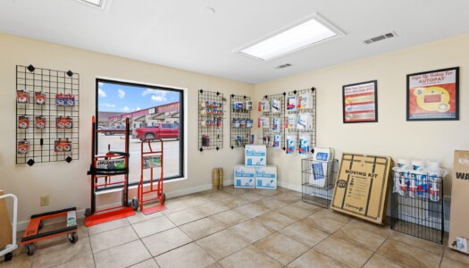 storage supplies sold in office at Storage Sense in College Station, TX