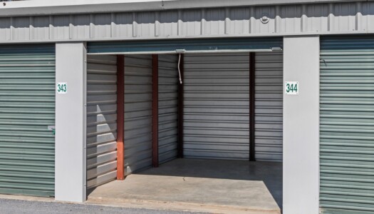 open storage unit at Storage Sense in Seneca, SC