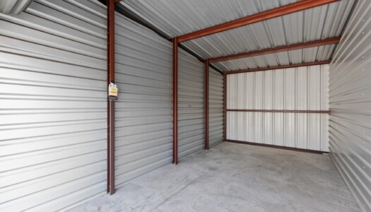 open storage unit at Storage Sense in Seneca, SC