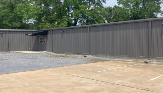 Parking at the storage facility outside the climate-controlled building