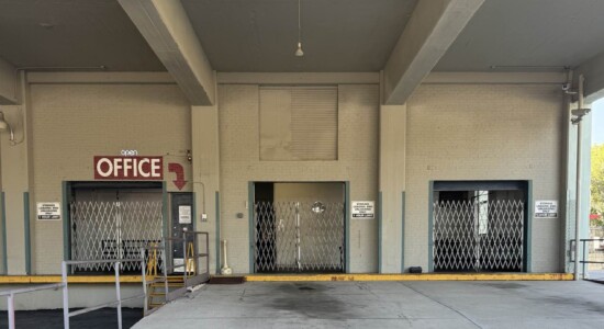 Covered loading bay