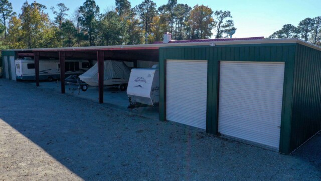 Covered and enclosed RV, boat, car, and vehicle storage