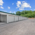 Row of drive-up storage units