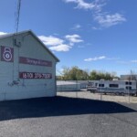 Large signage and gated vehicle storage