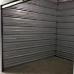 Inside a drive up storage unit