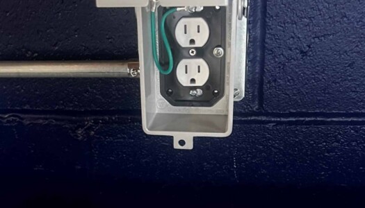 Electrical Outlets in Vehicle Storage Facility