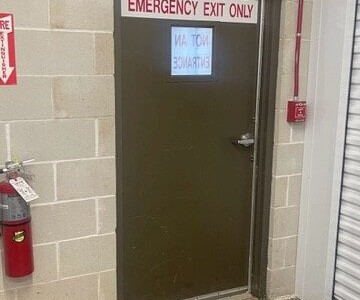 Emergency Exit Door at Storage Sense
