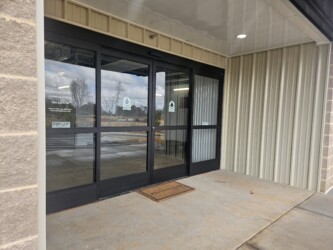 Entrance to climate-controlled storage building