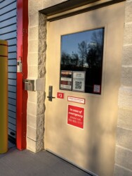 entrance to storage facility