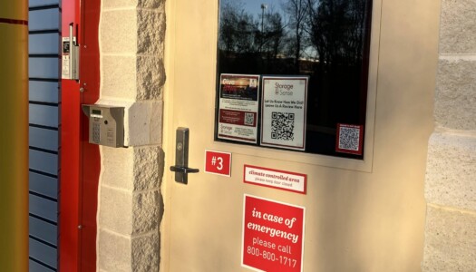 entrance to storage facility