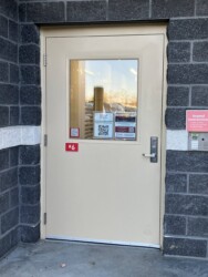 entrance to storage facility