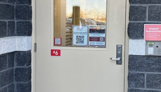 entrance to storage facility