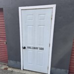 Door to access indoor storage units