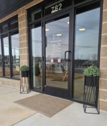 Entrance to the office with on-site management