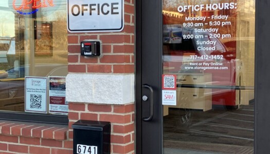 entrance to storage facility office