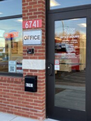 entrance to storage facility office
