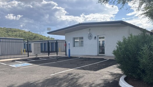Entrance to self storage office