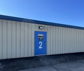 Entrances to temperature-controlled storage units
